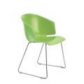 綠色椅座+鍍鉻椅腳