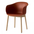 磚紅色椅座+橡木椅腳