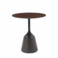 小型-深棕色橡木桌面+深咖啡色座