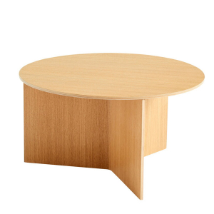 Slit Wood XL 圓型幾何咖啡桌