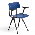 橡木染藍色椅座 + 黑色椅架