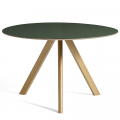 大型-綠色 linoleum 桌面+橡木桌腳