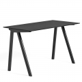 黑色 linoleum 桌面+黑色橡木桌腳