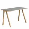 灰色 linoleum 桌面+橡木桌腳