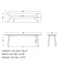 寬 140 cm